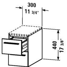 Duravit XL672104949 - XL Low cab for console Brush Oak 440x300x548mm, 2