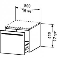 Duravit XL673304949 - XL Low cab for console Brush Oak 440x500x548mm, 1