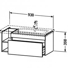 Duravit DS639607979 - DS Vanity unit WM Natural Walnut 398x930x448mm, 1 drawer,