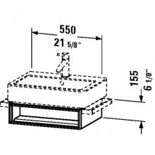 Duravit VE600405252 - Vanity Unit 155x550x431mm Vero 1 opened