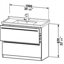 Duravit XL659205252 - X-Large vanity unit, European Oak 820x1000x470mm, 2 drawers for