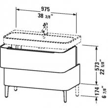 Duravit H2637405252 - Duravit Happy D.2 Floor Standing Vanity Unit  European Oak