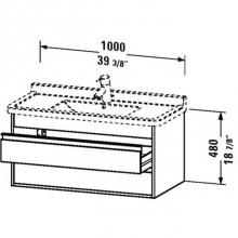 Duravit KT664503131 - Duravit Ketho Vanity Unit Wall-Mounted  Pine Silver