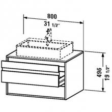 Duravit KT665405353 - Duravit Ketho Vanity Unit Wall-Mounted  Chestnut Dark