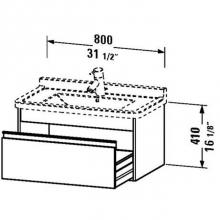 Duravit KT666405252 - Duravit Ketho Vanity Unit Wall-Mounted  European Oak