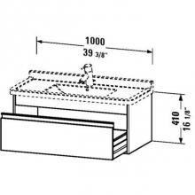 Duravit KT666505151 - Duravit Ketho Vanity Unit Wall-Mounted  Pine Terra