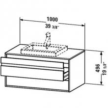 Duravit KT675505353 - Duravit Ketho Vanity Unit Wall-Mounted  Chestnut Dark