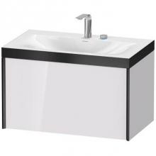 Duravit XV4610EB231C - Duravit XViu One Drawer C-Bonded Wall-Mount Vanity Kit Silver Pine