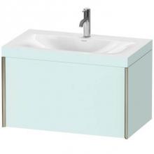 Duravit XV4610OB109C - Duravit XViu One Drawer C-Bonded Wall-Mount Vanity Kit Light Blue