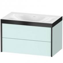 Duravit XV4615NB209P - Duravit XViu Two Drawer C-Bonded Wall-Mount Vanity Kit Light Blue