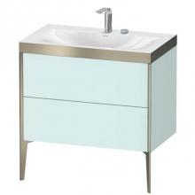 Duravit XV4710EB109P - Duravit XViu Two Drawer C-Bonded Floorstanding Vanity Kit Light Blue