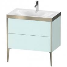 Duravit XV4710OB109P - Duravit XViu Two Drawer C-Bonded Floorstanding Vanity Kit Light Blue