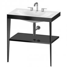 Duravit XV4715TB240 - Duravit XViu C-Bonded Set With Metal Console  Black High Gloss