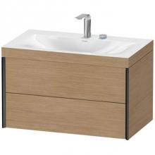 Duravit XV4615EB251C - Duravit XViu Two Drawer C-Bonded Wall-Mount Vanity Kit Pine Terra