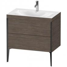 Duravit XV4710OB231C - Duravit XViu Two Drawer C-Bonded Floorstanding Vanity Kit Silver Pine