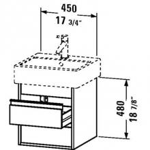 Duravit KT663503131 - Duravit Ketho Vanity Unit Wall-Mounted  Pine Silver