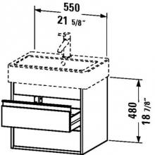 Duravit KT663605151 - Duravit Ketho Vanity Unit Wall-Mounted  Pine Terra