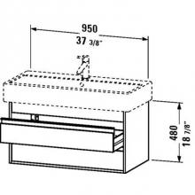 Duravit KT663803131 - Duravit Ketho Vanity Unit Wall-Mounted  Pine Silver