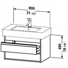 Duravit KT664005252 - Duravit Ketho Vanity Unit Wall-Mounted  European Oak