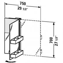 Duravit S19721L0000 - S1 mirror 750x700 HxWxD: