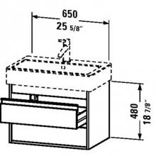 Duravit KT662402222 - Duravit Ketho Two Drawer Wall-Mount Vanity Unit White