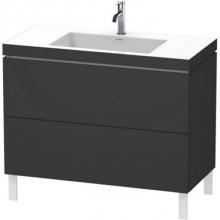 Duravit LC6938T8080 - Duravit L-Cube C-Bonded Floorstanding Vanity  Graphite Super Matte