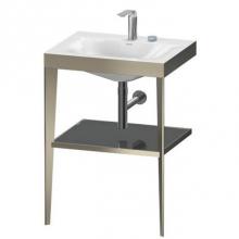 Duravit XV4714EB189 - Duravit XViu C-Bonded Vanity Kit with Sink and Metal Console Flannel Gray|Champagne