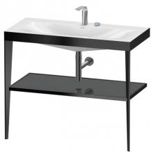 Duravit XV4716EB289 - Duravit XViu C-Bonded Vanity Kit with Sink and Metal Console Flannel Gray|Black