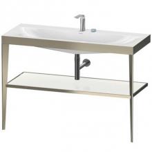 Duravit XV4717EB185 - Duravit XViu C-Bonded Vanity Kit with Sink and Metal Console White|Champagne