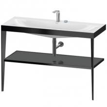 Duravit XV4717EB289 - Duravit XViu C-Bonded Vanity Kit with Sink and Metal Console Flannel Gray|Black