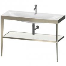 Duravit XV4717OB185 - Duravit XViu C-Bonded Vanity Kit with Sink and Metal Console White|Champagne