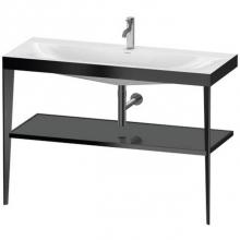 Duravit XV4717OB289 - Duravit XViu C-Bonded Vanity Kit with Sink and Metal Console Flannel Gray|Black