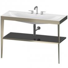 Duravit XV4717TB140 - Duravit XViu C-Bonded Set With Metal Console  Black High Gloss