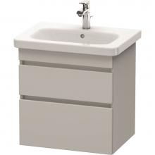 Duravit DS648000707 - Duravit DuraStyle Two Drawer Wall-Mount Vanity Unit Concrete Gray