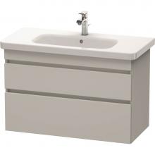 Duravit DS648200707 - Duravit DuraStyle Two Drawer Wall-Mount Vanity Unit Concrete Gray