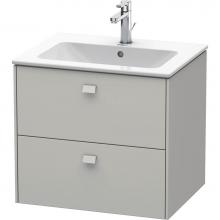 Duravit BR410100707 - Brioso Two Drawer Wall-Mount Vanity Unit Concrete Gray