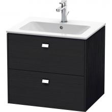 Duravit BR410101016 - Brioso Two Drawer Wall-Mount Vanity Unit Oak Black