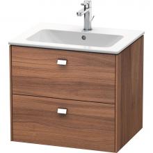 Duravit BR410101079 - Brioso Two Drawer Wall-Mount Vanity Unit Walnut