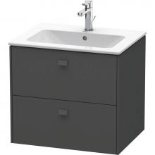 Duravit BR410104949 - Brioso Two Drawer Wall-Mount Vanity Unit Graphite