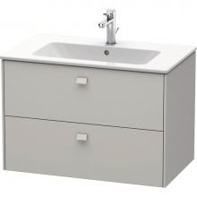 Duravit BR410200707 - Brioso Two Drawer Wall-Mount Vanity Unit Concrete Gray