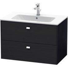 Duravit BR410201016 - Brioso Two Drawer Wall-Mount Vanity Unit Oak Black