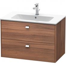 Duravit BR410201079 - Brioso Two Drawer Wall-Mount Vanity Unit Walnut