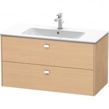 Duravit BR410301030 - Brioso Two Drawer Wall-Mount Vanity Unit Natural Oak