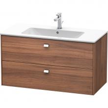 Duravit BR410301079 - Brioso Two Drawer Wall-Mount Vanity Unit Walnut