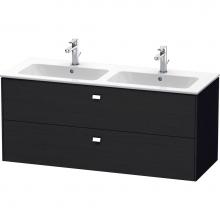 Duravit BR410501016 - Brioso Two Drawer Wall-Mount Vanity Unit Oak Black