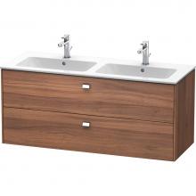 Duravit BR410501079 - Brioso Two Drawer Wall-Mount Vanity Unit Walnut