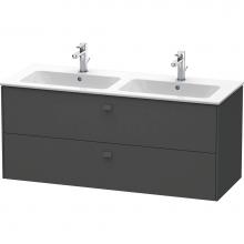 Duravit BR410504949 - Brioso Two Drawer Wall-Mount Vanity Unit Graphite