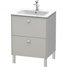 Duravit BR440100707 - Brioso Two Drawer Floorstanding Vanity Unit Concrete Gray