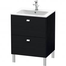 Duravit BR440101016 - Brioso Two Drawer Floorstanding Vanity Unit Oak Black