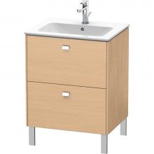 Duravit BR440101030 - Brioso Two Drawer Floorstanding Vanity Unit Natural Oak